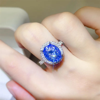 5 Carat Moissanite 925 Sterling Silver Ring Silver