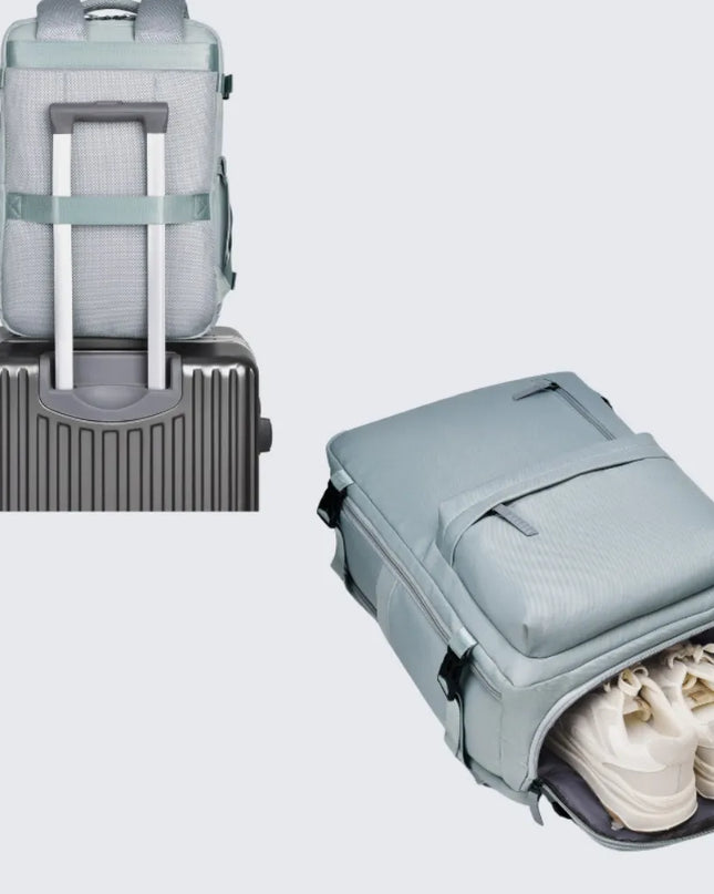 Oxford Cloth Side Pockets Backpack Bag with Handles