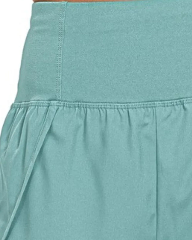 Zenana High Waisted Zippered Back Pocket Running Shorts