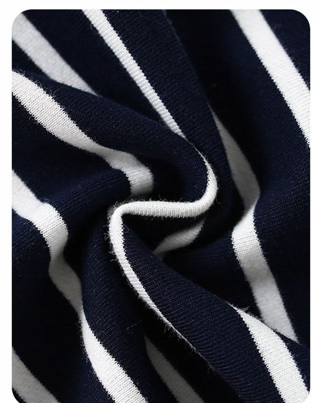 Children's Christmas Embroidered Striped Sweatshirt