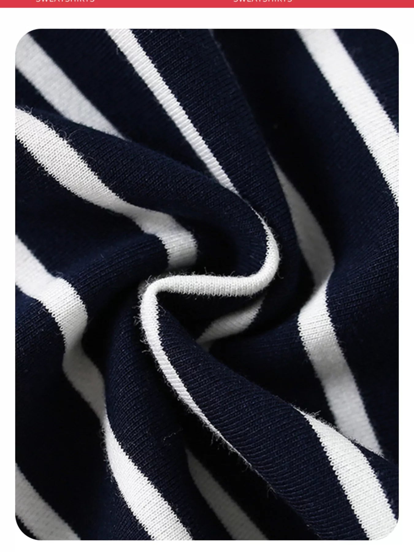 Children's Christmas Embroidered Striped Sweatshirt