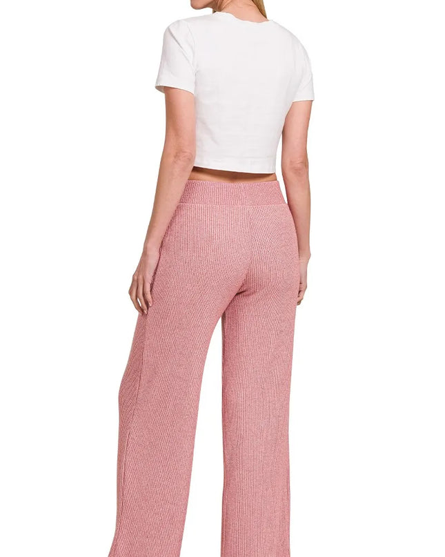 Zenana Sweater Boxy Top & Long Pants Set