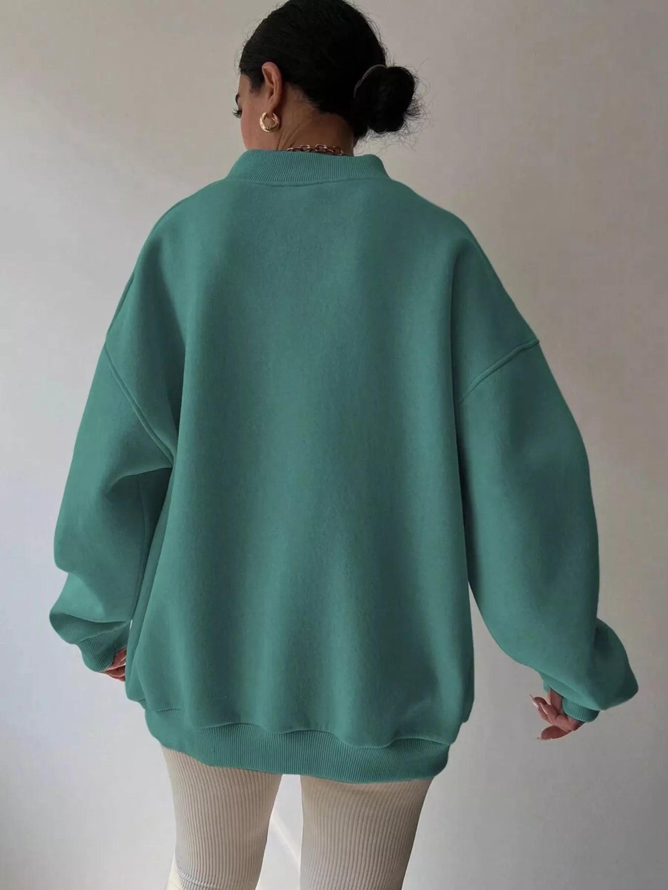 Dropped Shoulder Long Sleeve Oversized Sweatshirt
