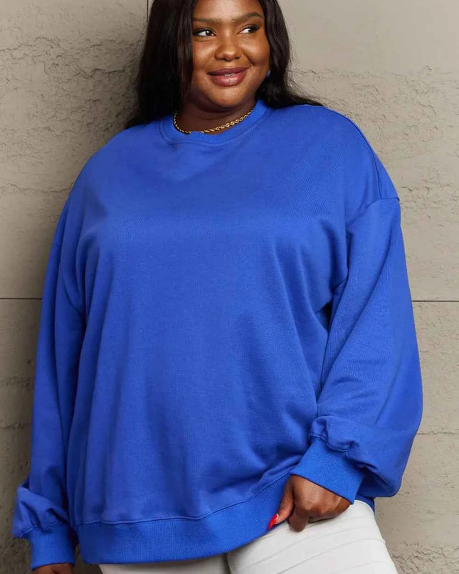 Full Size Round Neck Long Sleeve Sweatshirt