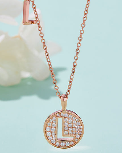 Adored Moissanite K to T Pendant Necklace L One Size