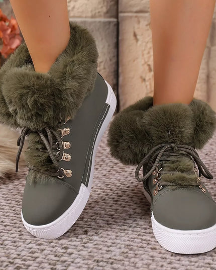 Round Toe Platform Boots