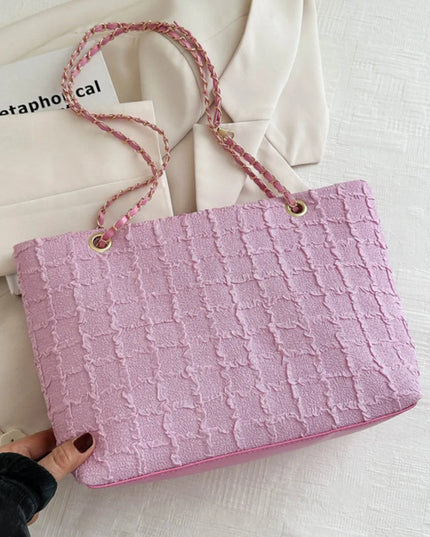 Polyester Texture Chain Tote bag 