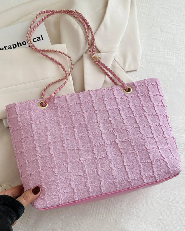 Polyester Texture Chain Tote bag 