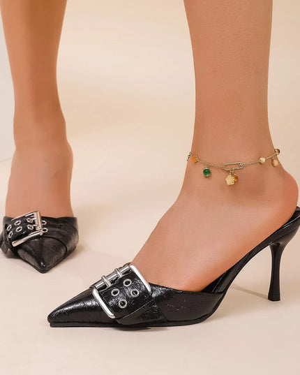 Point Toe Kitten Heels Sandals 