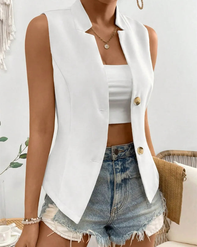 Button Down Vest Coat