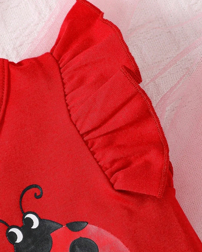 Children's Headband, Round Neck Ruffle Sleeve Top and Pants Set