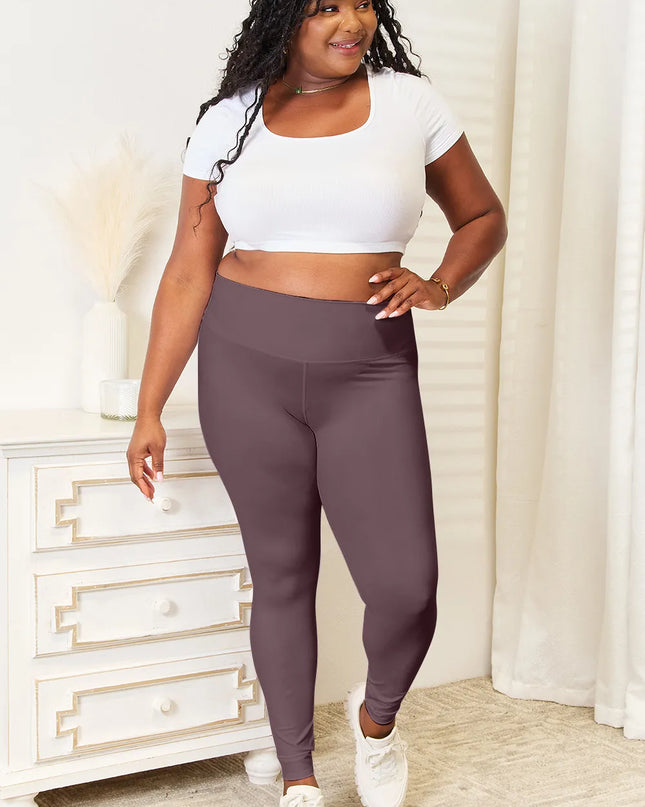 Double Take Wide Waistband Sports Leggings