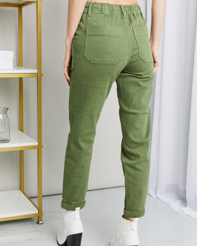 Judy Blue Full Size Drawstring Waist Pocket Jeans