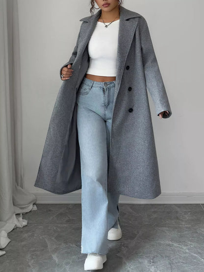 Double-Breasted Longline Coat