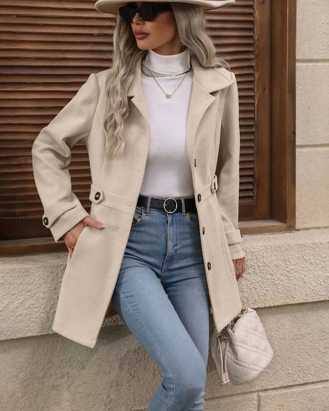 Button Up Long Sleeve Coat