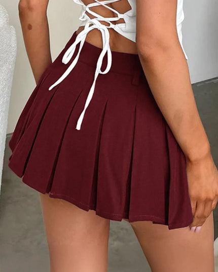 Devine Pleated Mini Skirt