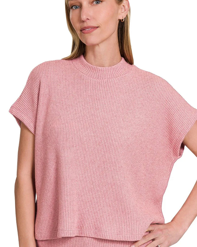 Zenana Sweater Boxy Top & Long Pants Set