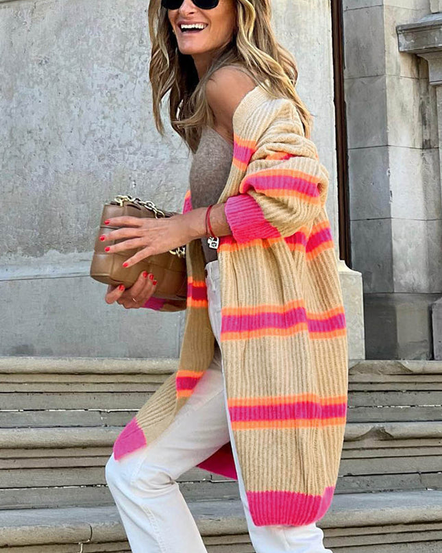 Ribbed Long Sleeve Cardigan