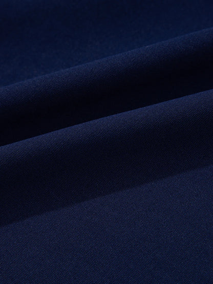 V Neck Buttoned Front Shirred Back Short Sleeve Midi Dress