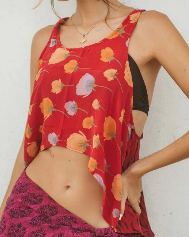 Printed Scoop Neck Tank 