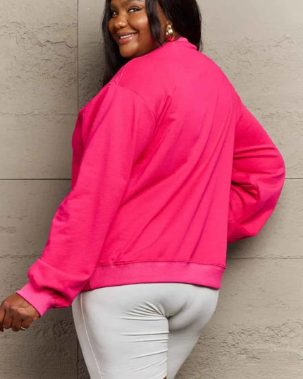 Full Size Round Neck Long Sleeve Sweatshirt