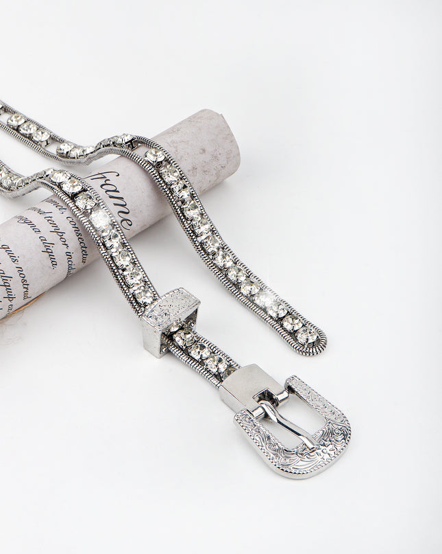 Rhinestone Metal Belt