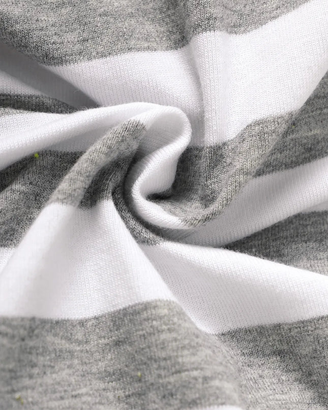 Children's Striped Hooded Bodysuit and Camouflage Pants Set