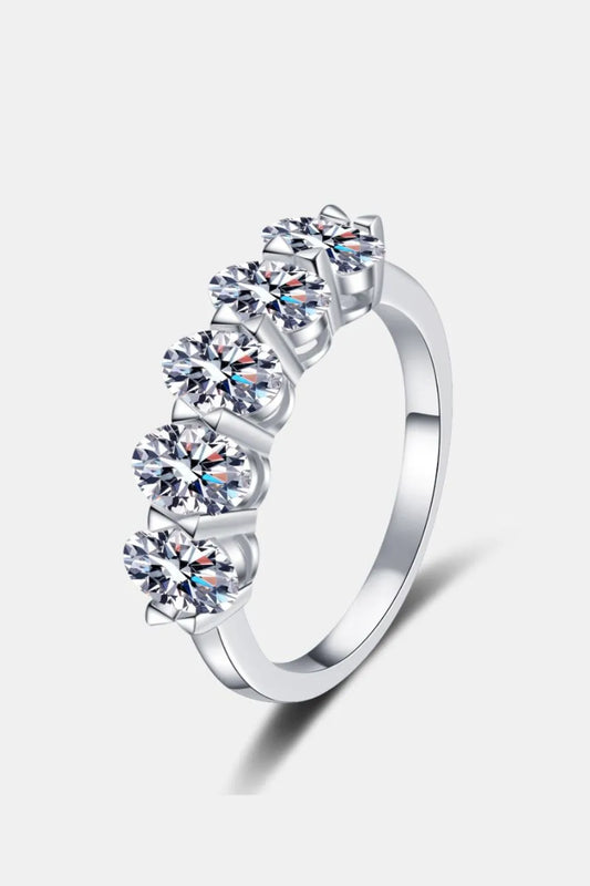 2.5 Carat Moissanite 925 Sterling Silver Ring Silver