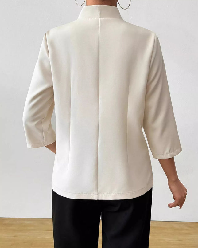 Three-Quarter Sleeves Blazer