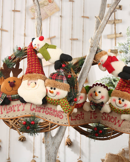 Christmas Doll Wreath Ornament