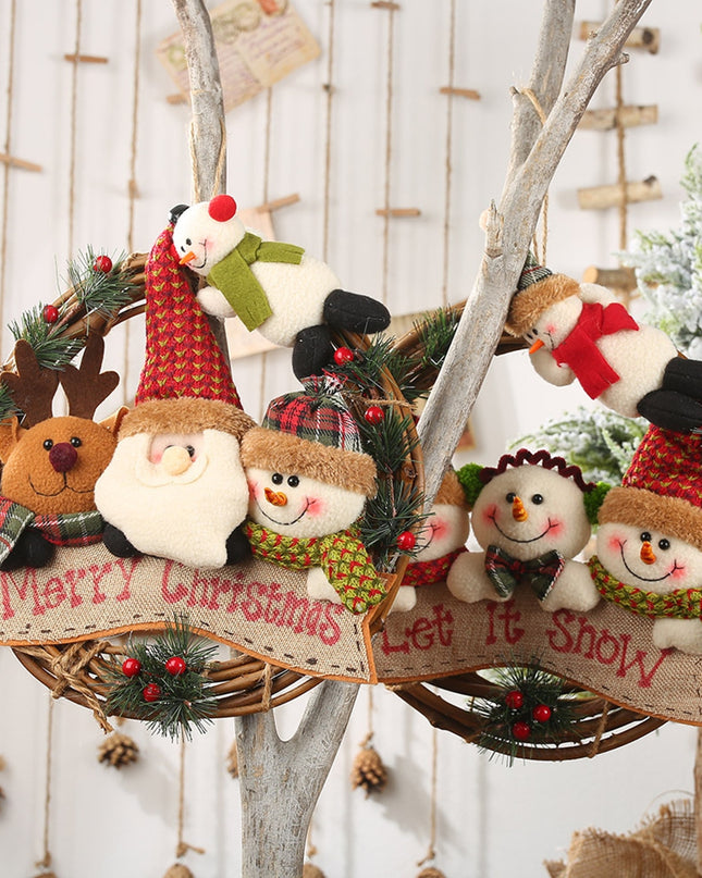 Christmas Doll Wreath Ornament