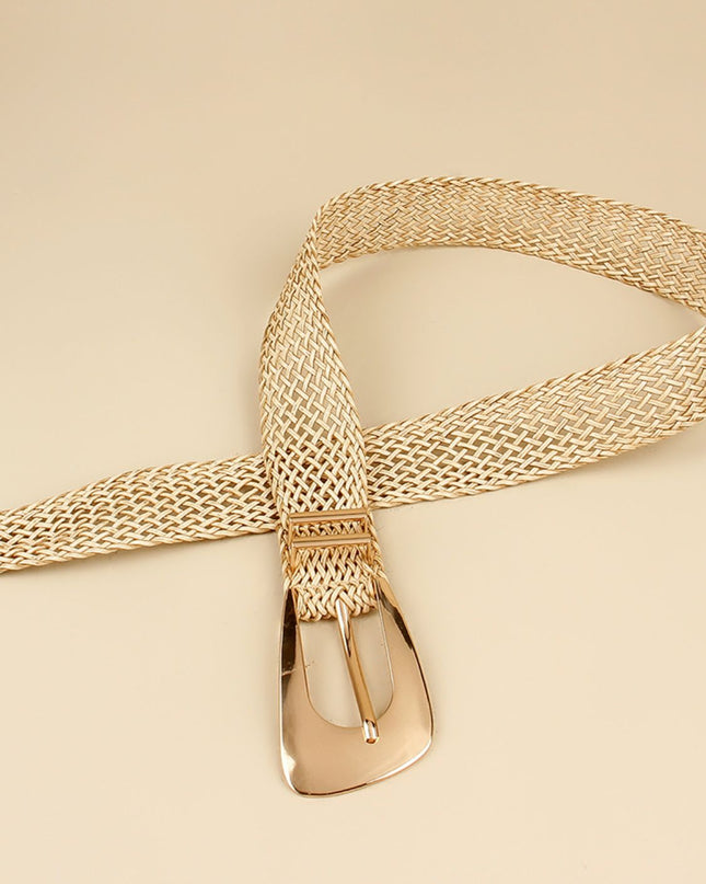 Irregular Buckle Braid Belt