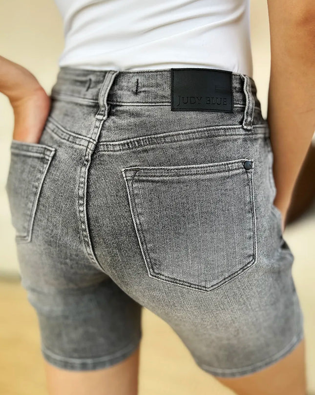 Judy Blue Full Size High Waist Washed Denim Shorts