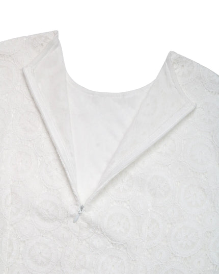 Lace Long Sleeve Midi Dress