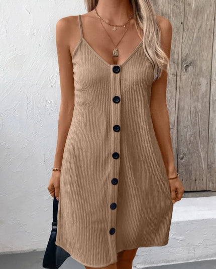 Ivy Lane Textured V-Neck Sleeveless Mini Cami Dress