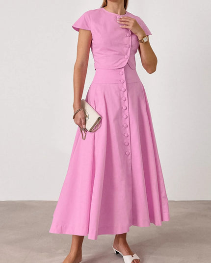 Short Sleeve Top and Skirt set