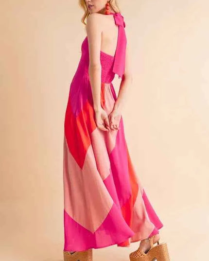 Aemi+Co Color Block Sleeveless Maxi Dress