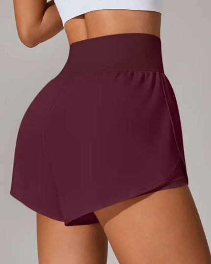 Pocketed High Waist Active Shorts 