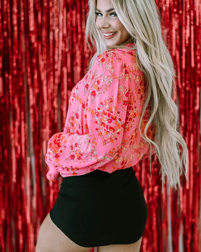 Ditsy Floral Collared Neck Shirt