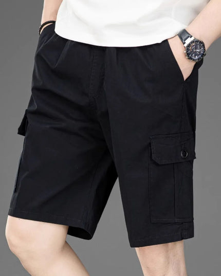 Men's Plus Size Loose Fit Cargo Shorts Dark Blue