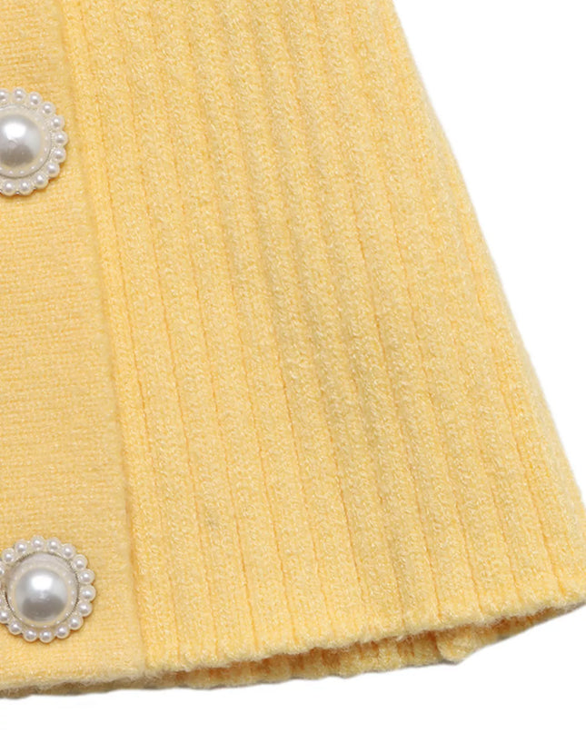 Asymmetrical Ribbed Button Up Cardigan