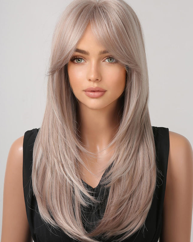 13*1" Full-Machine Wigs Synthetic Long Straight 22" 
