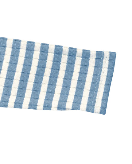 Striped Square Neck Long Sleeve Top and Pants Lounge Set