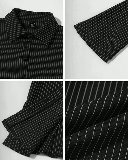 Striped Button Up Long Sleeve Shirt