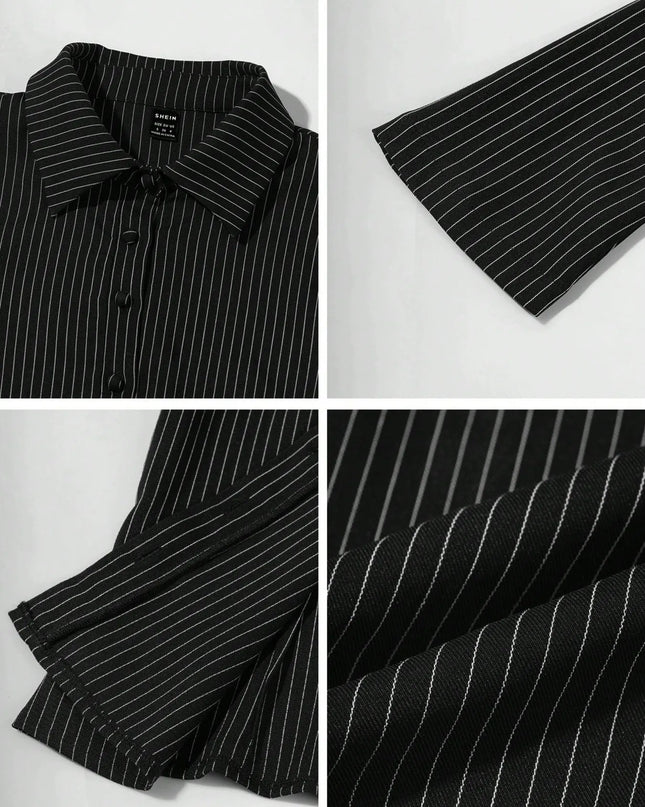 Striped Button Up Long Sleeve Shirt