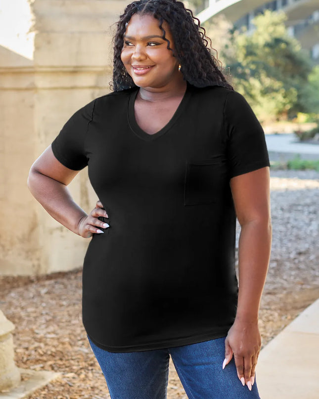 Basic Bae Bamboo Full Size V-Neck Short Sleeve T-Shirt