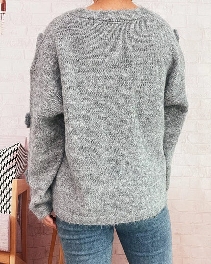 Flower Button-Up Cardigan