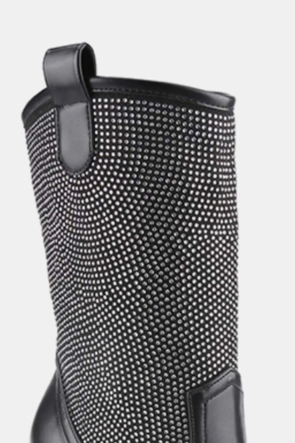 Weeboo Chunky Heel Rhinestone Western Cowboy Boots 