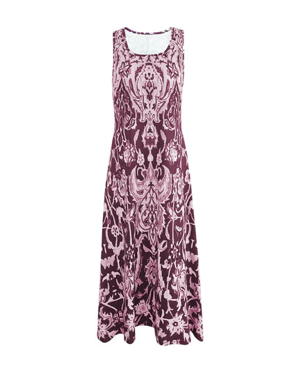 Printed Sleeveless Midi Dress 