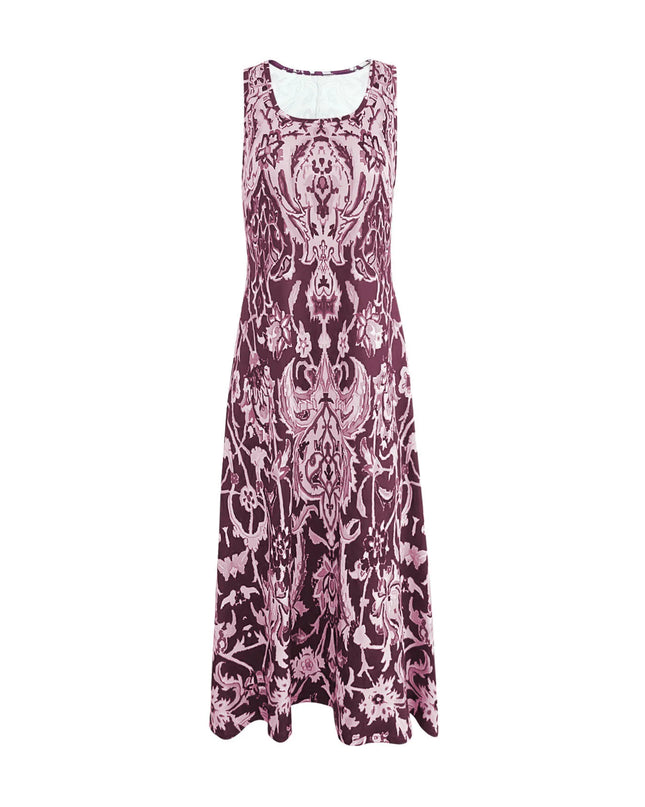 Printed Sleeveless Midi Dress 
